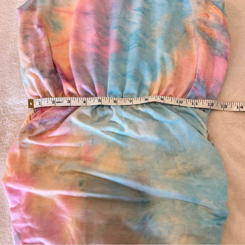NWT Main Strip Tie Dye Fitted Dress - Picture 9 of 11